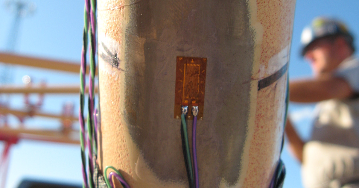 On-site strain gauge installation